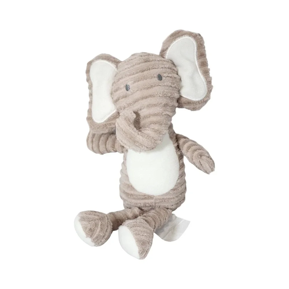 Chick Pea Baby Tan Ribbed Corduroy Elephant Plush Stuffed Animal Toy 12 Inch